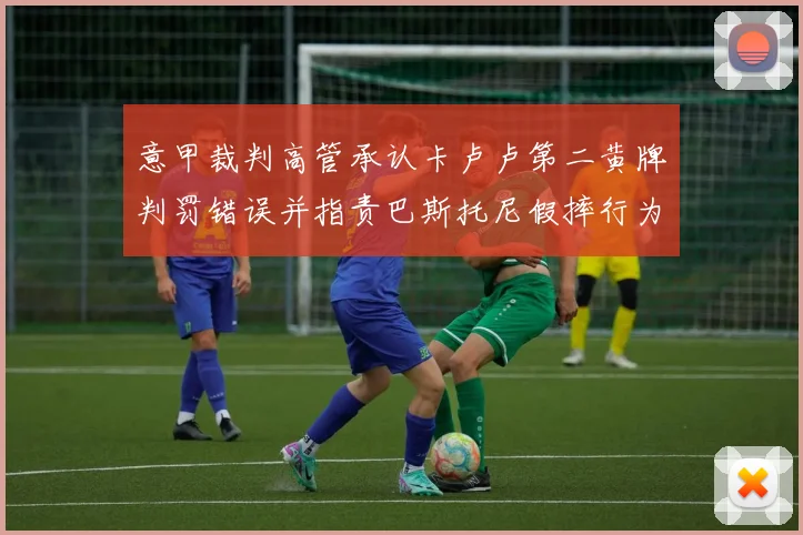 意甲裁判高管承认卡卢卢第二黄牌判罚错误并指责巴斯托尼假摔行为